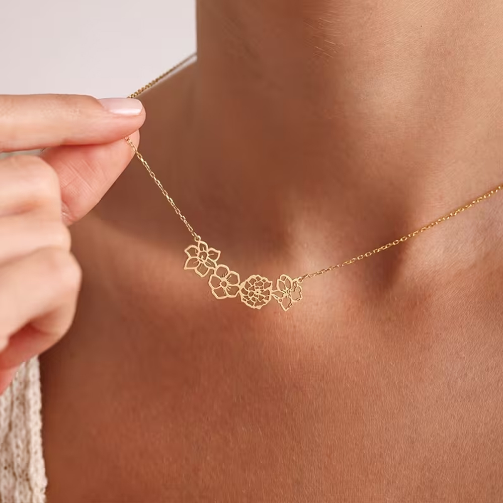 Personalisierte Geburtsblumen- – Birth Flower Necklace Bewertung und Preis