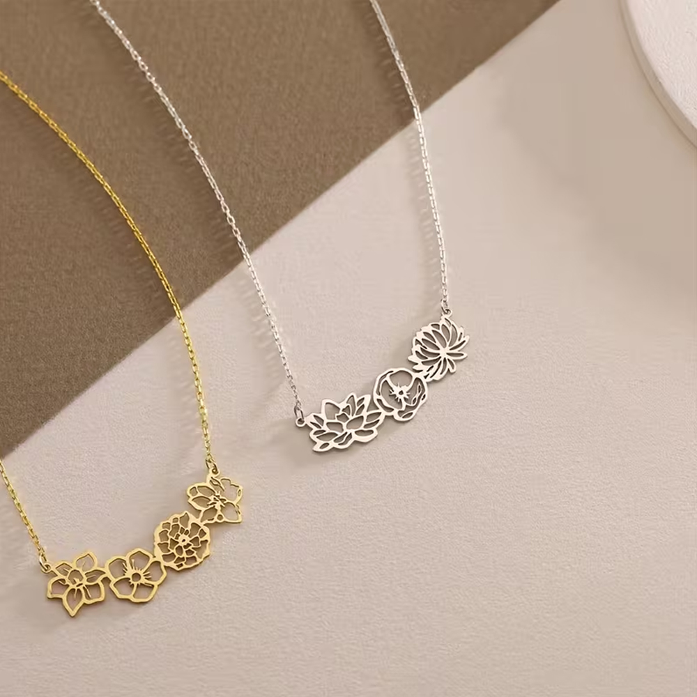 Personalisierte Geburtsblumen- – Birth Flower Necklace Bewertung und Preis